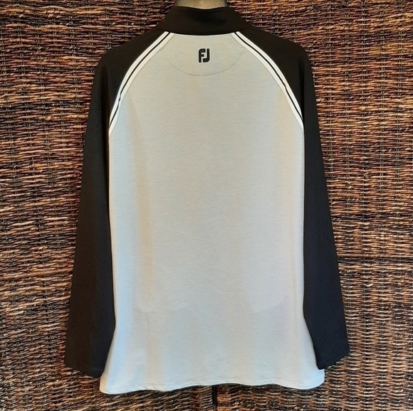 FootJoy Full Zip Performance Golf Jacket Men's Large Grey Black Outerwear - Picture 4 of 8